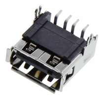 AMPHENOL COMMUNICATIONS SOLUTIONS 74626-11S0BPLF USB CONN, 2.0 TYPE A, R/A RCPT, 4POS