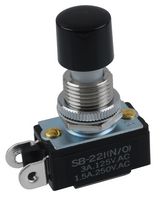 NKK SWITCHES SB221NO SWITCH, PUSHBUTTON, SPST-NO, 3A, 125V, B