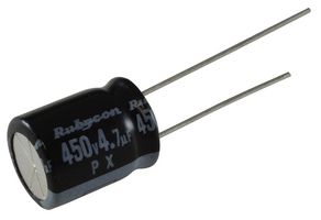 RUBYCON 450PX4.7MEFC10X12.5 ALUMINUM ELECTROLYTIC CAPACITOR, 4.7UF, 450V, 20%, RADIAL