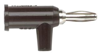 POMONA 4899-0 BANANA JACK, 15A, SCREW, BLACK