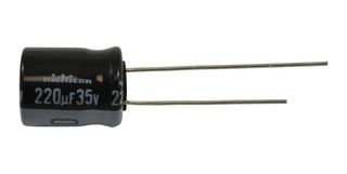 NICHICON UHE1V221MPD6TD ALUMINUM ELECTROLYTIC CAPACITOR, 220UF,