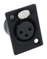 NEUTRIK NC3FP-B-1. CONNECTOR, XLR, JACK, 3 POSITION
