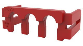 TE CONNECTIVITY 2334614-3 BACK COVER, 3POS, PBT, RED