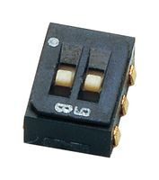 NIDEC COMPONENTS CAS-D20A. SLIDE SWITCH, DPDT, 0.1A, 6VDC, SMD