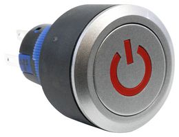 E-SWITCH LB22F2HQ6514. PUSHBUTTON SWITCH, DPDT, 3A, 250V, PANEL