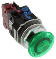 IDEC ALD32211DNUG ILLUM PB SW, SPST-NO/NC, GRN, 10A, 110V