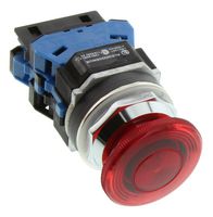 IDEC ALD32220DNUR ILLUM PB SW, DPST-NO, RED, 10A, 110VAC