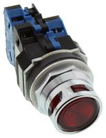 IDEC ALFD2QH220DNUR ILLUM PB SW, DPST-NO, RED, 10A, 110VAC