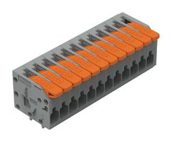 WAGO 2601-1112 TERMINAL BLOCK, WIRE TO BRD, 12POS/16AWG