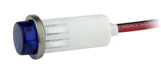 VCC / VISUAL COMMUNICATIONS COMPANY 1092C6-12V PANEL INDICATOR, BLUE, 12V, WIRE LEAD