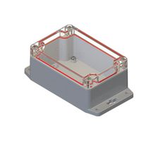 SERPAC RBF53P06C16G ENCLOSURE, FLANGED, GREY/CLEAR, PC