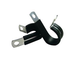 ESSENTRA COMPONENTS SPNW-20 SCREW MOUNT CABLE CLAMP, BLK, STEEL/TPE
