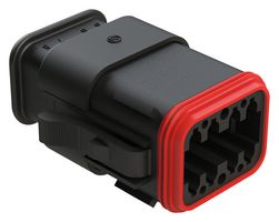 AMPHENOL SINE/TUCHEL AT06-08SB-SR2BK AUTOMOTIVE HOUSING, PLUG, 8POS, 13A