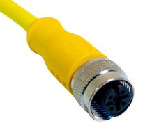 MUELLER ELECTRIC C3C01M002 M12 CORDSET, 3-POSITION FEMALE STRAIGHT TO OPEN END, 18 AWG, 2M 68AK2063
