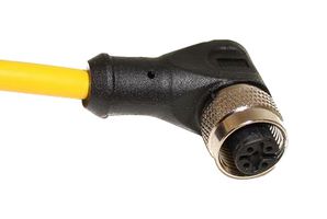 MUELLER ELECTRIC C3D04M002 M12 CORDSET, 3-POSITION FEMALE RIGHT ANGLE-OPEN END, 22 AWG, 2M 68AK2072