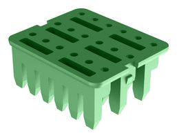 AMPHENOL SINE/TUCHEL AWV-18P WEDGELOCK, 18POS, PLASTIC, GREEN