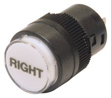 NKK SWITCHES YB02VA003 PANEL INDICATOR W/ LEGEND, RED, 16MM