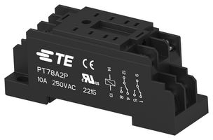 TE CONNECTIVITY - AMP 2071566-4 RELAY SOCKET, 8 PIN, 10A, 250V, DIN RAIL
