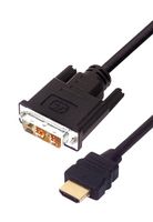L-COM HD-DVI-MM-3 CABLE ASSY, HDMI PLUG-DVI-D PLUG, 9.8FT