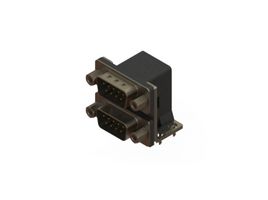 EDAC 661-009-264-033 STACKED D-SUB CONN, R/A PLUG, 9P, 2PORT
