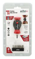WIHA 38083 STUBBY BIKE REPAIR MULTI DRIVER BIT SET