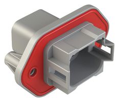 AMPHENOL SINE/TUCHEL AT04-08PA-PM12 RCPT HOUSING, 8POS, THERMOPLASTIC, GREY