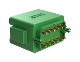 AMPHENOL SINE/TUCHEL AT04-12PC-BM01 RECTANGULAR CONN, RCPT, 12POS, PCB, GRN