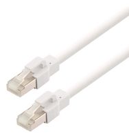 L-COM TRM695ASFZ-WHT-50F ENET CABLE, CAT6A, RJ45 PLUG-PLUG, 50FT