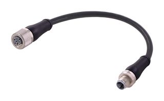 HARTING 21343031543100 CABLE ASSY, 5P M12 PLUG-RCPT, 32.8