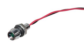 VCC / VISUAL COMMUNICATIONS COMPANY L60D-G28-W INDICATOR, LED PANEL MNT, 5.9MM, GREEN