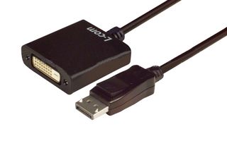 L-COM DP-DVI-CBL AUDIO ADAPTER, DP PLUG/DVI-D RCPT, 3.9"