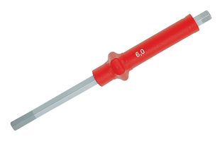 WIHA 28919 SCREWDRIVER BLADE, HEX, 6MM, 130MM, STL