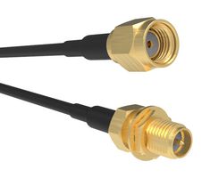 AMPHENOL RF 095-902-537-012 RF CABLE, SMA RP PLUG-BHD JACK, 12"