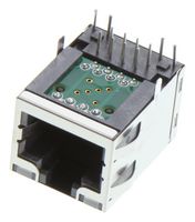 AMPHENOL COMMUNICATIONS SOLUTIONS RJE1A18854A1. RJ45 CONNECTOR, JACK, 8P8C, 1 PORT, TH