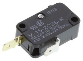OMRON ELECTRONIC COMPONENTS V-15-2C26-K MICROSWITCH, PIN PLUNGER, SPST-NC, 15A,