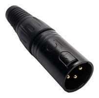 IO AUDIO TECHNOLOGIES IO-XLR3-M-BKAU XLR CONNECTOR, PLUG, 3POS, CABLE