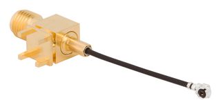 AMPHENOL RF 095-902-492-200 SMA RIGHT ANGLE PCB JACK TO AMC PLUG ON