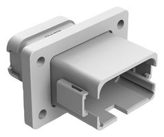 AMPHENOL SINE/TUCHEL AT04-12PA-BL05 12 POSITION RECEPTACLE FLANGE MOUNT CONNECTOR, PIN, GRAY, KEYED A, ENHANCED KEY, WITH ENDCAP