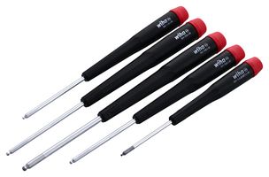 WIHA 26491 SCREWDRIVER SET, HEX, BALL END, 5PC
