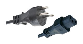 MEGA ELECTRONICS 310-000 POWER CORD, DS/60884-1-60320 C13, 8.2FT