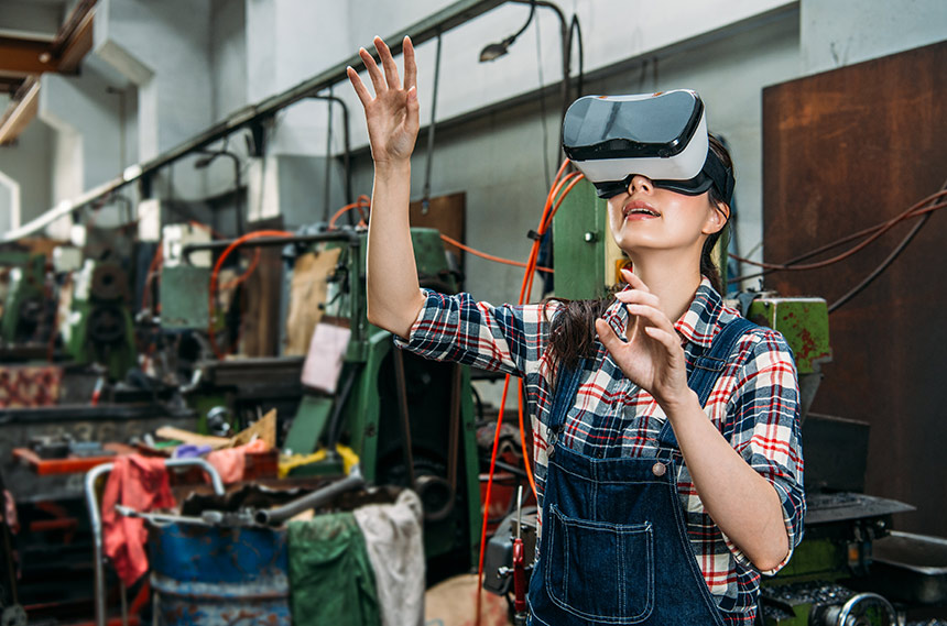 VR can be used in maintenance training for factories