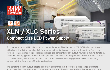 แหล่งจ่ายไฟ LED ขนาดกะทัดรัดซีรีส์ XLN/XLC